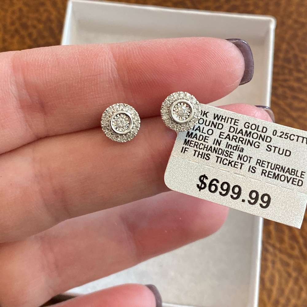 NWT diamond earrings